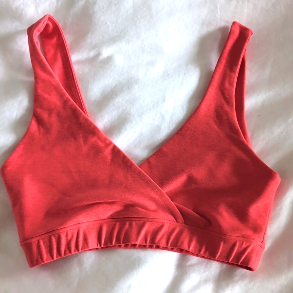Beyond Yoga Pink Spacedye Cross Over Sports Bra Small Super Soft